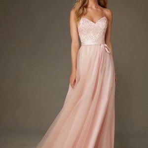 BLUSH TULLE AFFAIR FORMAL DRESS BY MORI LEE